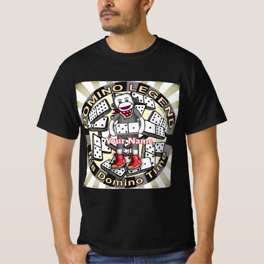 Legende van Sock Monkey Domino T-shirt (Voorkant)