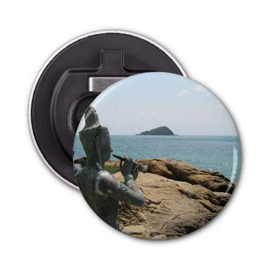 Legende van Sudsakorn ... Sattahip, Thailand Button Flesopener (Voorkant)