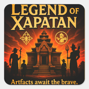 Legende van Xapatan – De tuin van fluisterende kle Vierkante Sticker