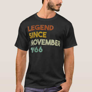 Legende vrouwen sinds november 1966 54e verjaardag t-shirt