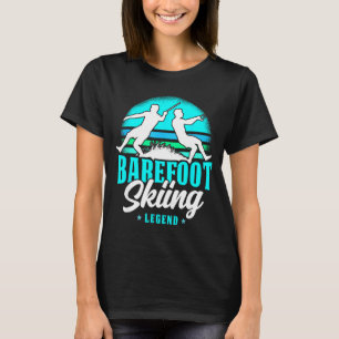 Legende watersport op blote voeten retro stijl t-shirt