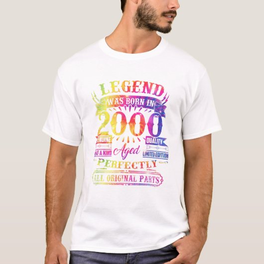 Legende werd geboren in 2000 t-shirt (Voorkant)