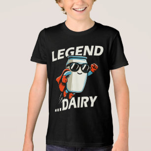Legende Zuivel Funny Milk Pun Superhero Tri-Blend Shirt
