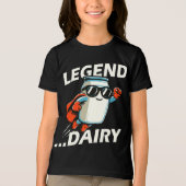 Legende Zuivel Funny Milk Pun Superhero Tri-Blend Shirt (Voorkant)