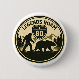 Legenden Dwalen – I-80 Geïnspireerd Embleem Ronde Button 5,7 Cm