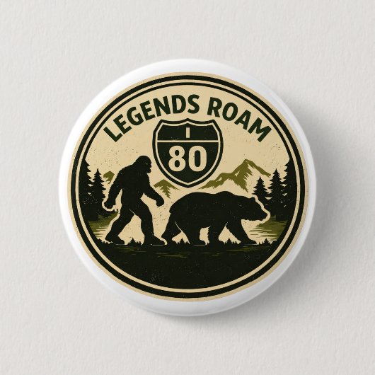 Legenden Dwalen – I-80 Geïnspireerd Embleem Ronde Button 5,7 Cm (Voorkant)