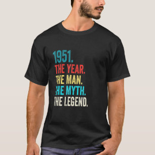 Legenden geboren in 1951 Man 71 jaar oud 71 jaar o T-shirt