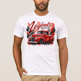 Legenden sterven nooit Klassieke Truck T-shirt 