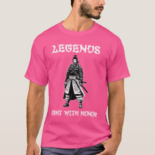 Legenden vechten met eer, samoerai, japan t-shirt