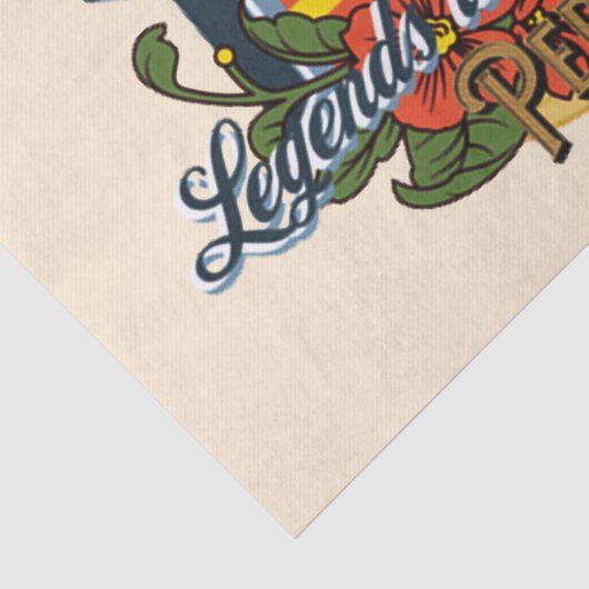 legenden werden geboren in 1973 tissuepapier (Detail)