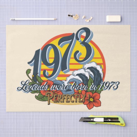 legenden werden geboren in 1973 tissuepapier (Craft)