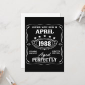 legenden werden geboren in april 1988 , toen het t kaart (Voorkant / Achterkant in situ)