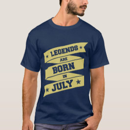legenden worden geboren in juli t-shirt
