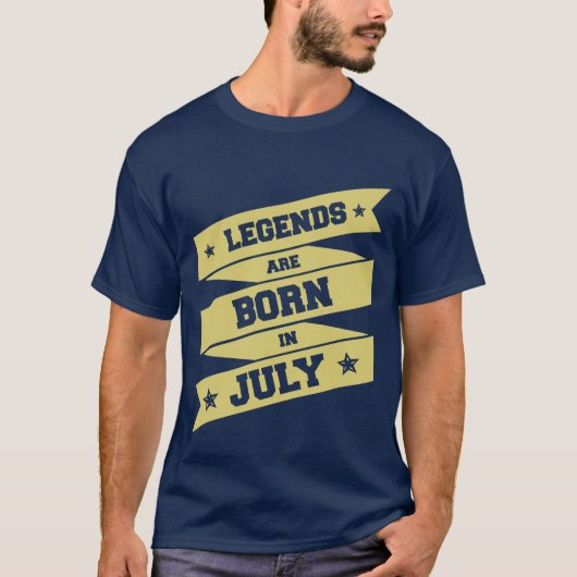 legenden worden geboren in juli t-shirt (Voorkant)