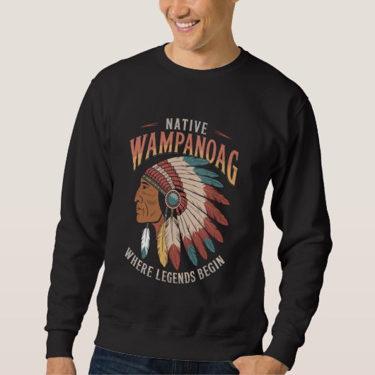 Legendes Beginnen Inheemse Erfgoed Native American Trui (Voorkant)