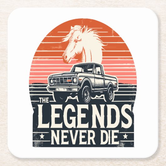 Legendes gaan nooit dood kartonnen onderzetters (Voorkant)