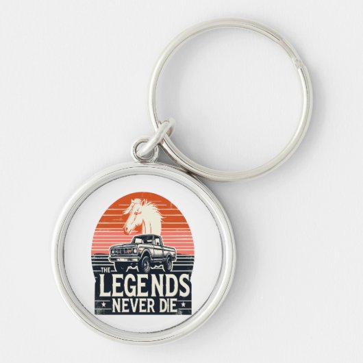 Legendes gaan nooit dood sleutelhanger (Voorkant)