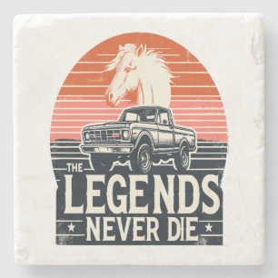 Legendes gaan nooit dood stenen onderzetter
