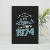 Legendes sinds 1974 verjaardagscadeau kaart (Staand voorkant)