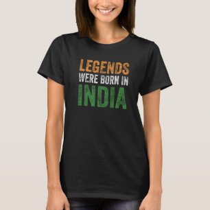 Legendes van de Indiase vlag werden geboren in Ind T-shirt