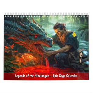 Legendes van de Nibelungen-epische sage-kalender Kalender