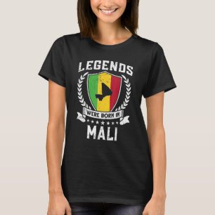 Legendes van de vintage Malinese vlag werden gebor T-shirt