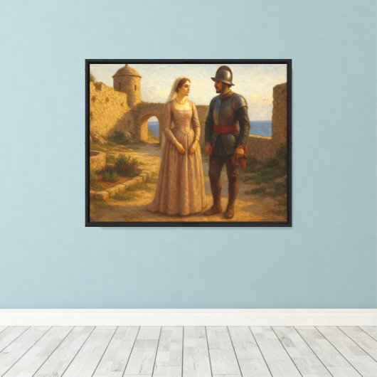 Legendes van het eiland Corfu Canvas Afdruk (Insitu (Houten vloer))