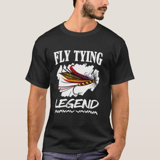 Legendes voor het binden van vliegen Visbindende v T-shirt (Voorkant)
