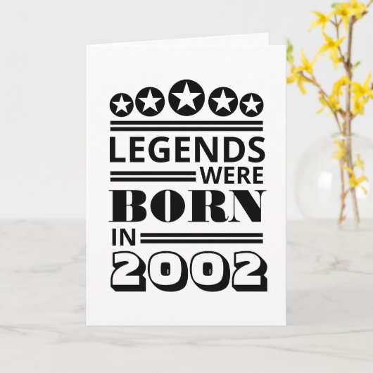 Legendes Waren Geboren Kaart (Gele Bloem)