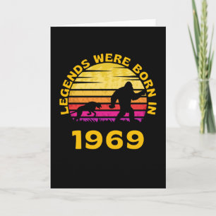Legendes werden geboren in 1969 Retro Bigfoot Kaart
