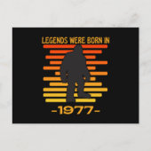 Legendes werden geboren in 1977 Bigfoot Retro Briefkaart (Voorkant)