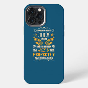 Legendes werden geboren in juli 1969 Rocker Biker iPhone 13 Pro Max Hoesje