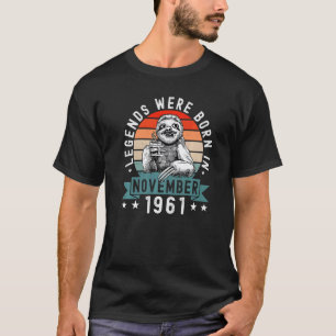 Legendes werden geboren in november 1961 Luiaard T-shirt