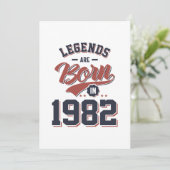 Legendes worden geboren in 1982 Verjaardagscadeau Kaart (Staand voorkant)