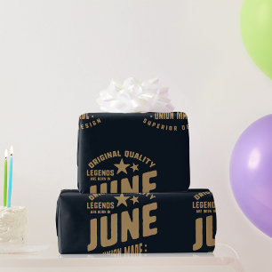 Legendes worden geboren in juni Originele kwalitei Cadeaupapier