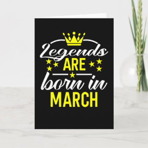Legendes worden geboren in maart kaart