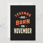 Legendes worden geboren in november - November Ver Kaart (Voorkant)