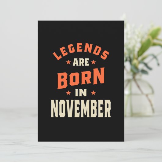 Legendes worden geboren in november - November Ver Kaart (Staand voorkant)