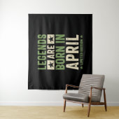 Legendes worden in april geboren - April Verjaarda Wandkleed (In situ)