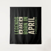 Legendes worden in april geboren - April Verjaarda Wandkleed (Voorkant)