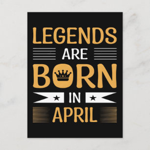 Legendes worden in april geboren Quotes voor legen Feestdagenkaart
