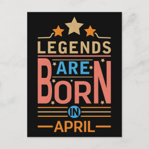 Legendes worden in april geboren Quotes voor legen Feestdagenkaart