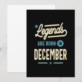 Legendes worden in december geboren - December ver Kaart (Voorkant / Achterkant)