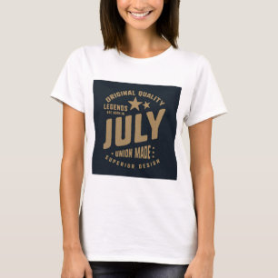 Legendes worden in juli geboren Originele Kwalitei T-shirt