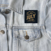Legendes worden in juli geboren Originele Kwalitei Vierkante Button 5,1 Cm (In situ)