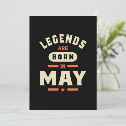 Legendes worden in mei geboren - Mei Verjaardag Kaart (Staand voorkant)