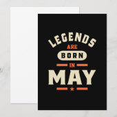 Legendes worden in mei geboren - Mei Verjaardag Kaart (Voorkant / Achterkant)