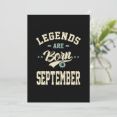 Legendes worden in september geboren - September V Kaart (Staand voorkant)