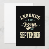 Legendes worden in september geboren - September V Kaart (Voorkant / Achterkant)