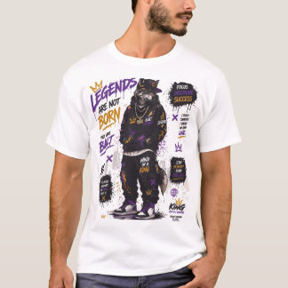 Legendes Worden Niet Geboren Quote Streetwear T-Sh T-shirt